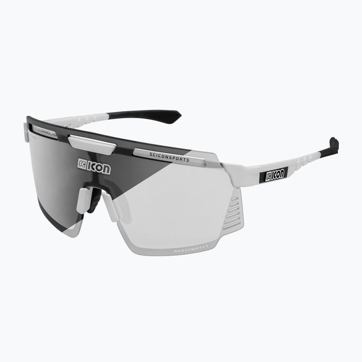 SCICON Aerowatt bílé lesklé/scnpp fotokromatické stříbrné cyklistické brýle EY37010800 2