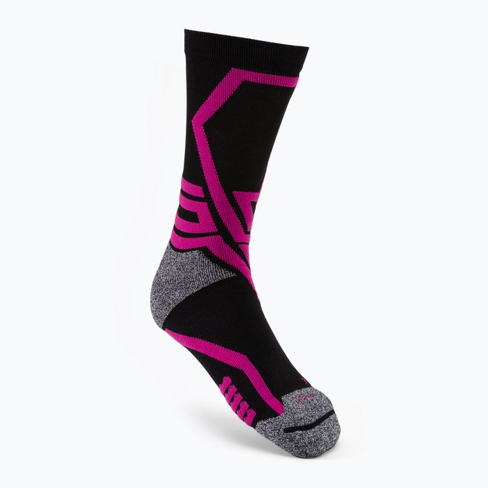 Středně těžké ponožky Mico X-Performance X-C Ski black/pink CA00146