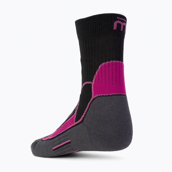 Dámské trekové ponožky Mico Medium Weight Crew Hike Extra Dry šedo-růžové CA03022 2