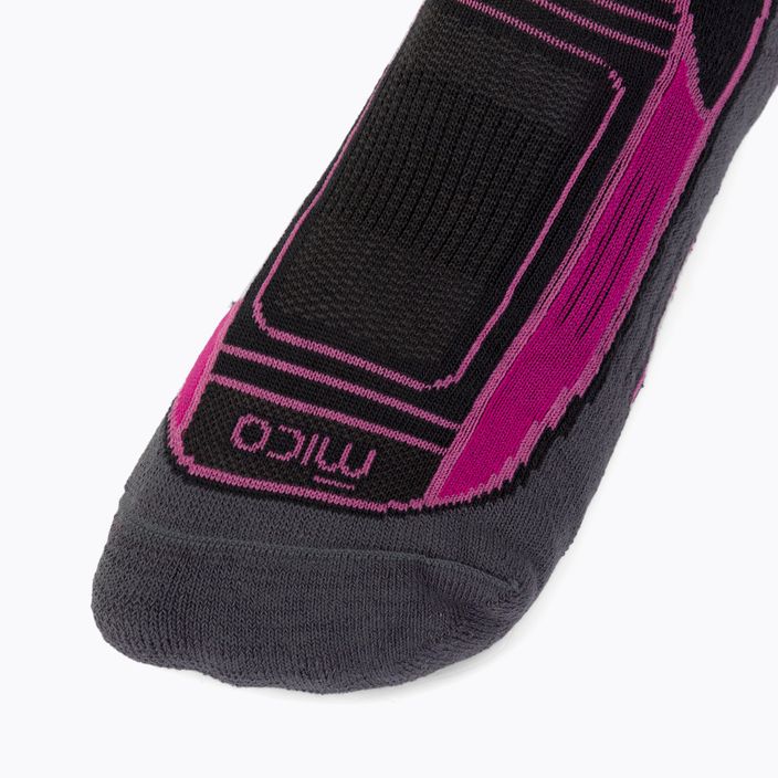 Dámské trekové ponožky Mico Medium Weight Crew Hike Extra Dry šedo-růžové CA03022 3