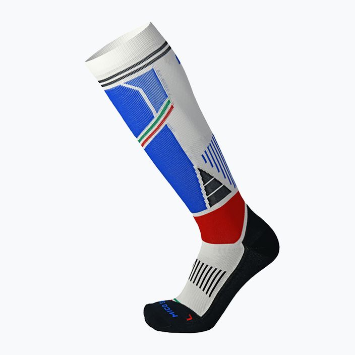 Středně těžké lyžařské ponožky Mico M1 bílé a modré CA00102 4