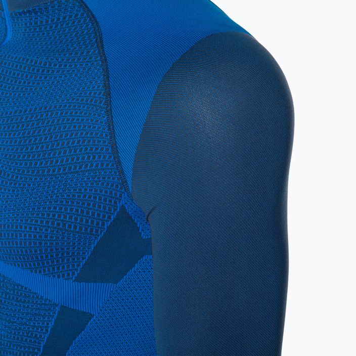 Pánské termo tričko Mico Warm Control Zip Neck modré IN01852 3