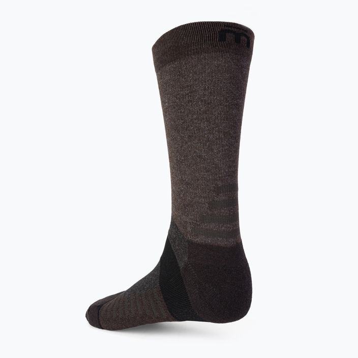 Mico Medium Weight Crew Outdoor Tencel šedobéžové trekové ponožky CA01550 2