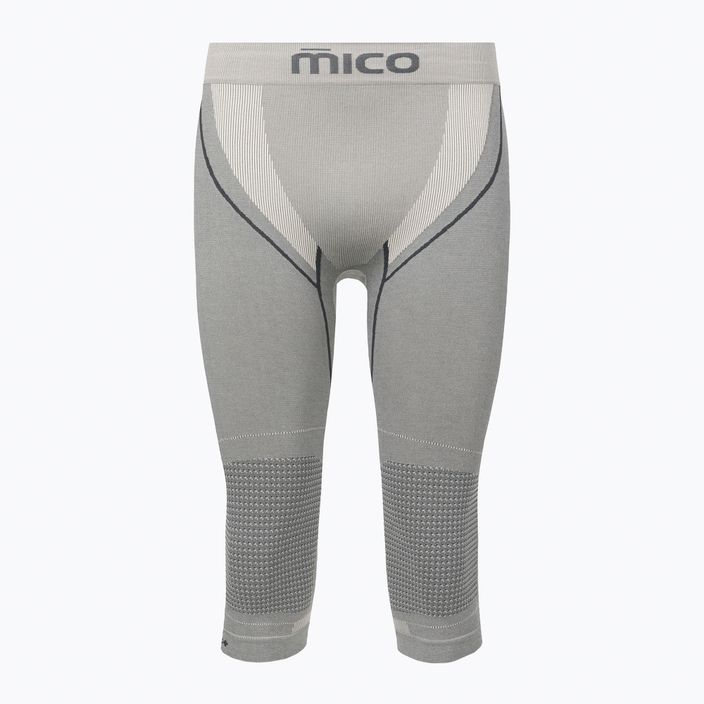 Pánské termo kalhoty Mico Odor Zero Ionic+ 3/4 šedé CM01454