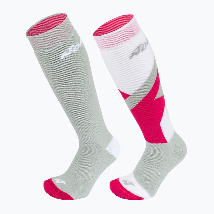 Dětské lyžařské ponožky Nordica Multisports Winter Jr 2 páry lt grey/coral/white 6