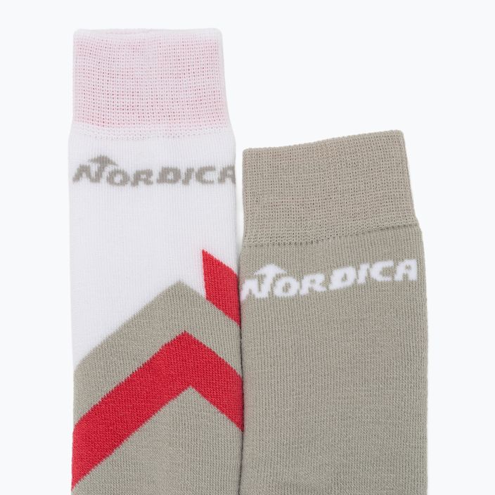 Dětské lyžařské ponožky Nordica Multisports Winter Jr 2 páry lt grey/coral/white 5