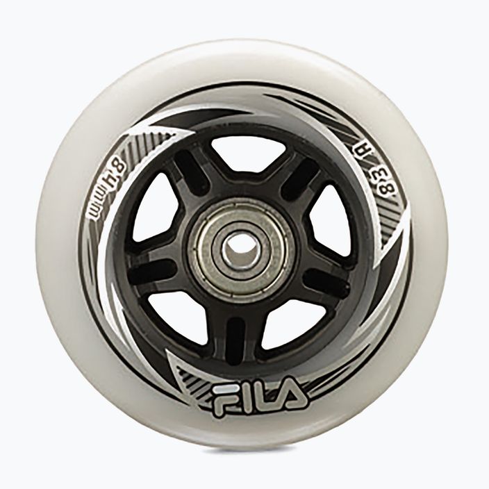 Kolečka kolečkových bruslí s ložisky FILA Wheels+A7+Alus 8mm white
