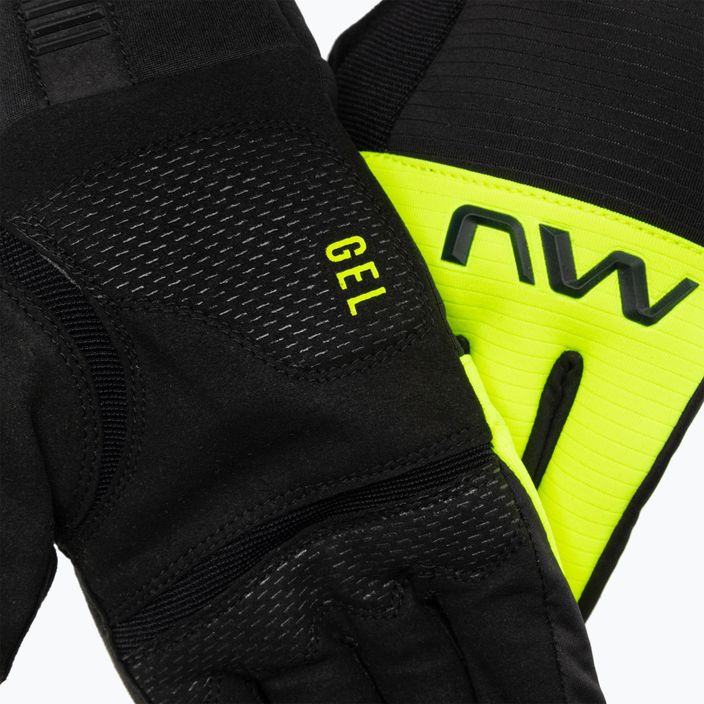 Pánské cyklistické rukavice Northwave Fast Gel black / yellow fluo 4