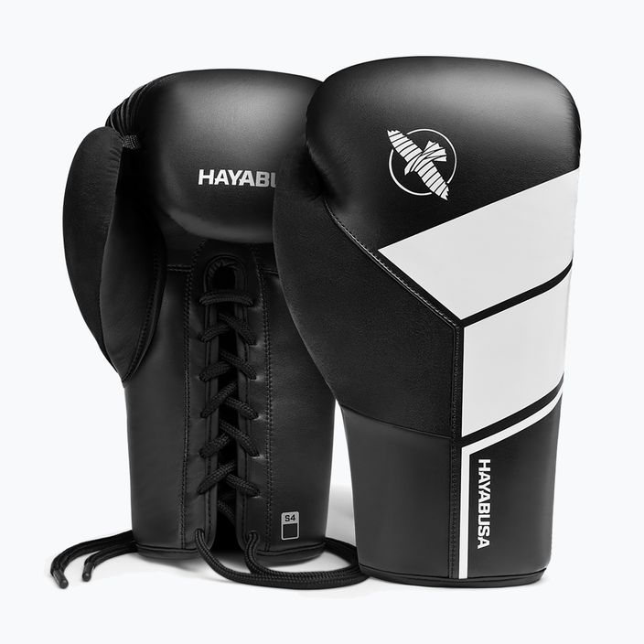 Hayabusa S4 Lace Up boxerské rukavice bílé S4LACBG-BK 8