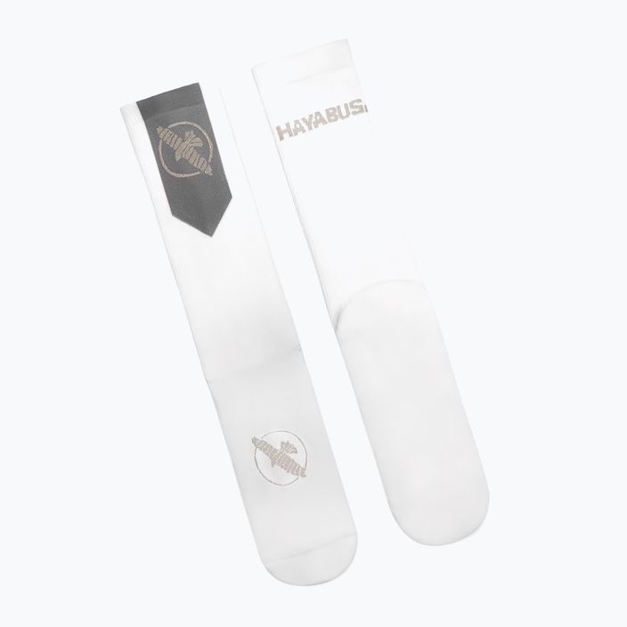 Pánské ponožky  Hayabusa Pro Boxing Socks white/grey 4