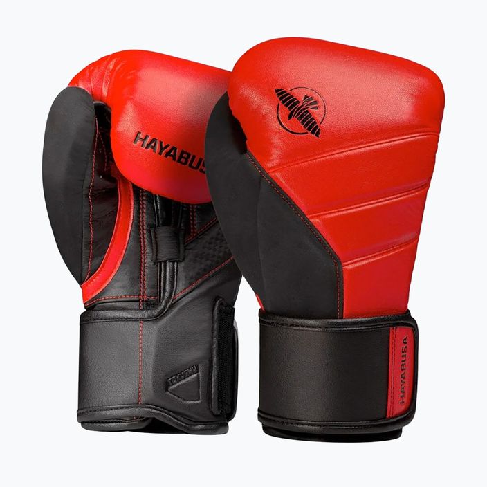 Hayabusa T3 červeno-černé boxerské rukavice T310G 6