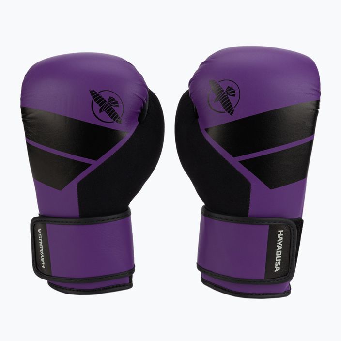 Hayabusa S4 fialové/černé boxerské rukavice S4BG