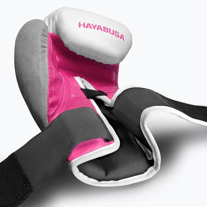 Boxerské rukavice Hayabusa T3 bílo-růžové T314G 9