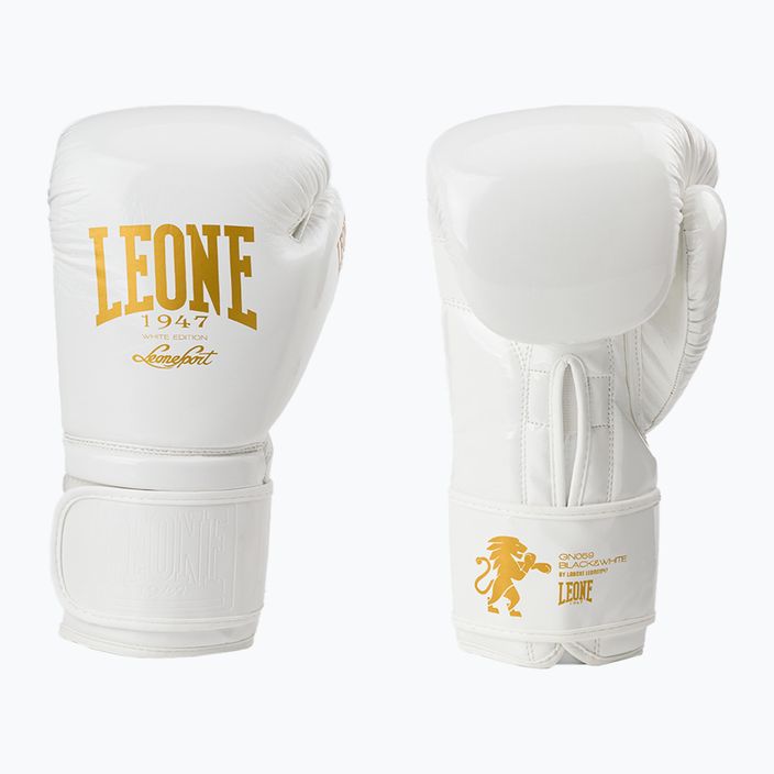 Boxerské rukavice Leone 1947 Black&White white GN059 3