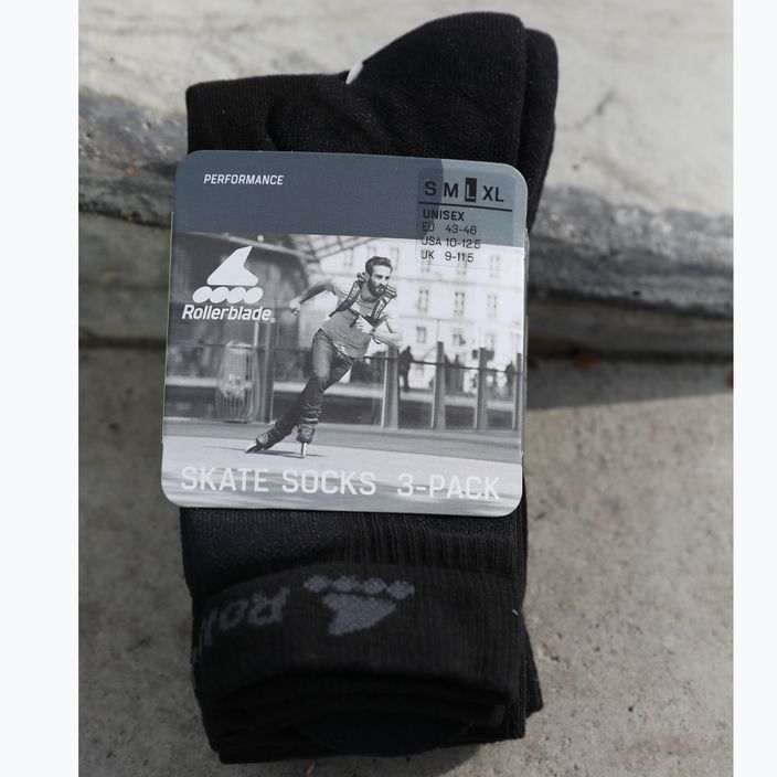 Rollerblade Skate Socks 3 Pack black 06A90300100 7