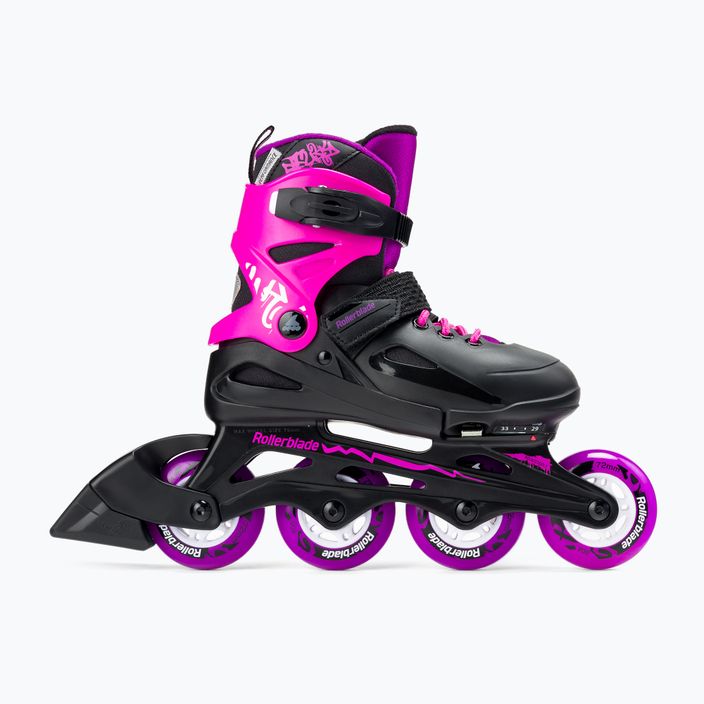 Dětské kolečkové brusle Rollerblade Fury G black/pink 07067100 7Y9 2