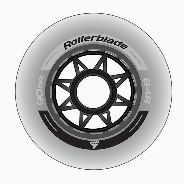 Kolečka Rollerblade Wheels XT 90 mm/84A 8 ks clear