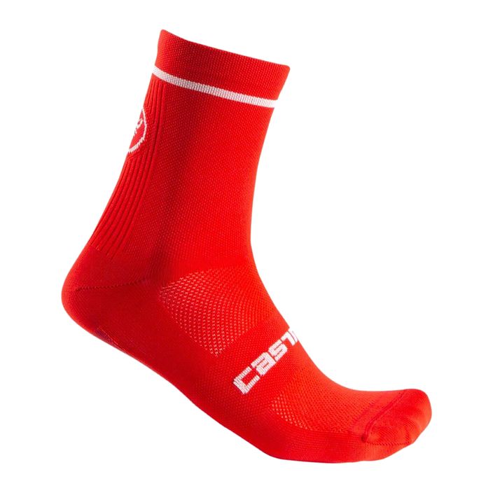 Pánské cyklistické ponožky  Castelli Entrata 13 red 2