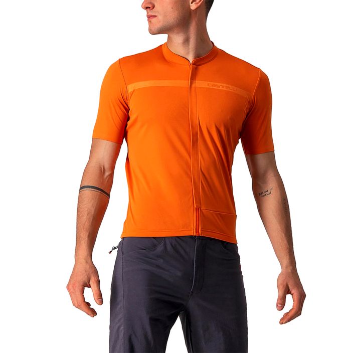 Pánský cyklistický dres  Castelli Unlimited Allroad orange rust 2