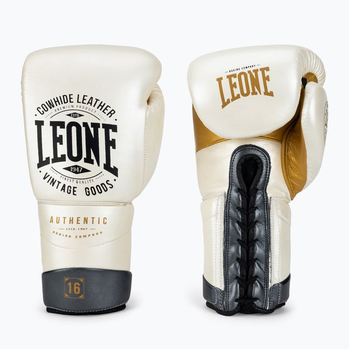 Boxerské rukavice LEONE 1947 Authentic 2 bílé 3