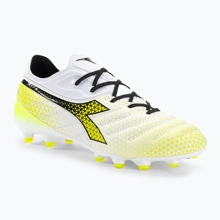 Pánské fotbalové boty Diadora Brasil Elite Tech GR LPX white/black/fluo yellow