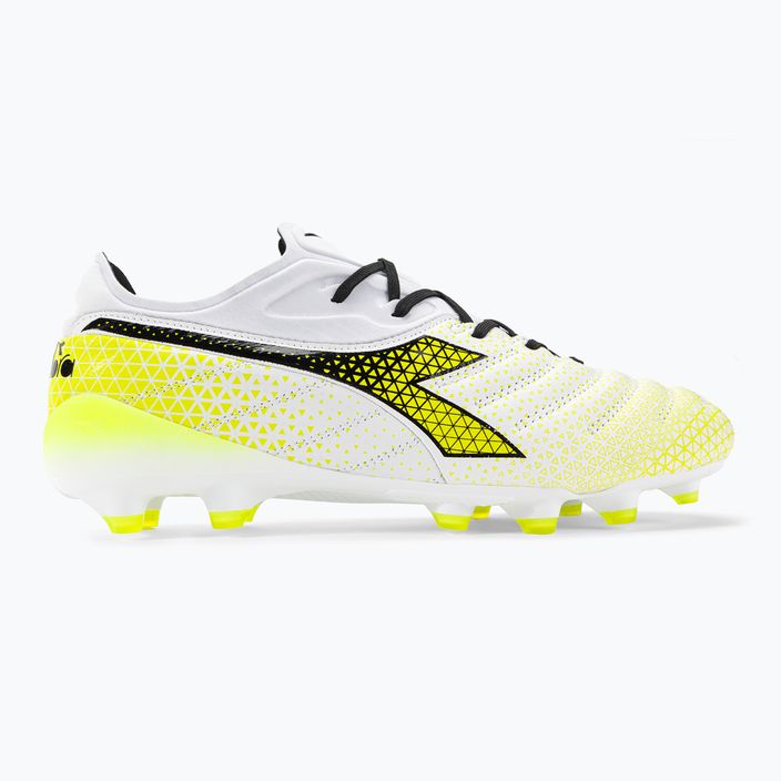 Pánské fotbalové boty Diadora Brasil Elite Tech GR LPX white/black/fluo yellow 2