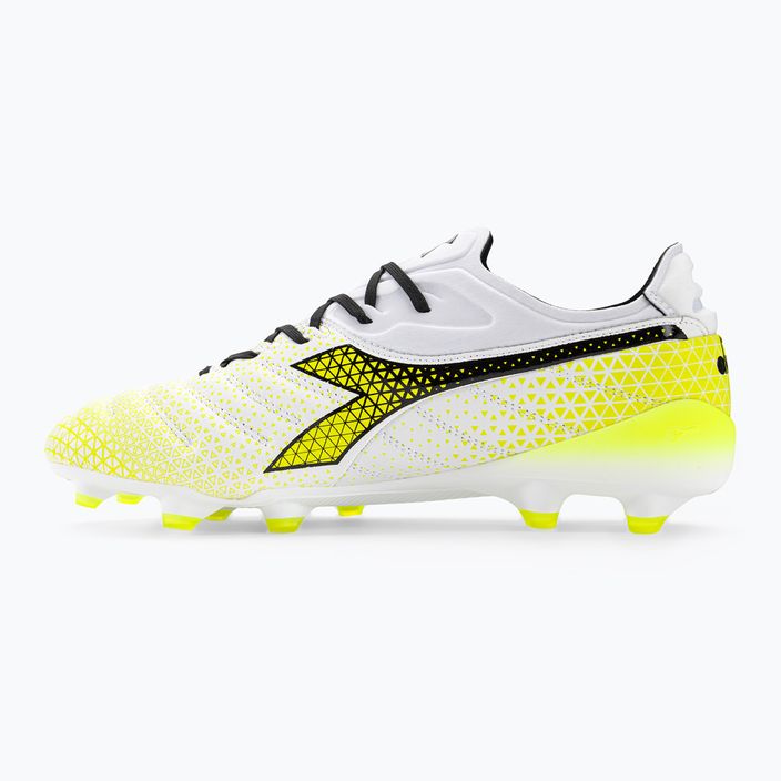 Pánské fotbalové boty Diadora Brasil Elite Tech GR LPX white/black/fluo yellow 10