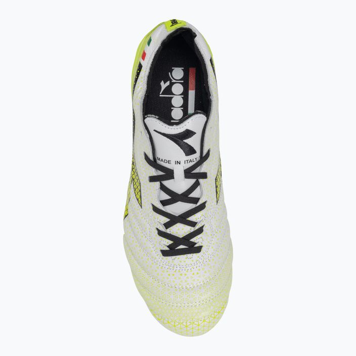 Pánské fotbalové boty Diadora Brasil Elite Tech GR ITA LPX white/black/fluo yellow 6