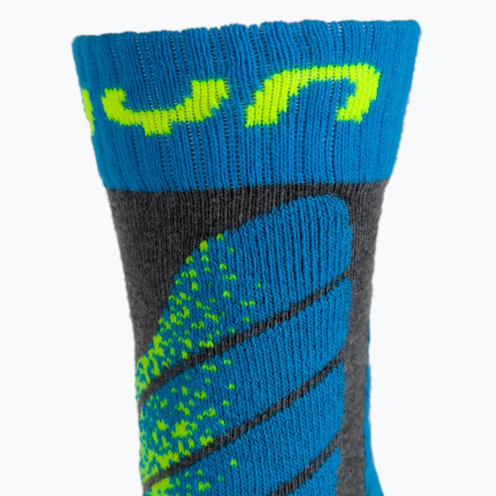 Dětské lyžařské ponožky UYN Ski Junior medium grey melange/turquoise 3