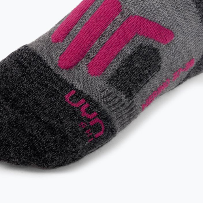 Dámské lyžařské ponožky UYN Ski Merino light grey/pink 5