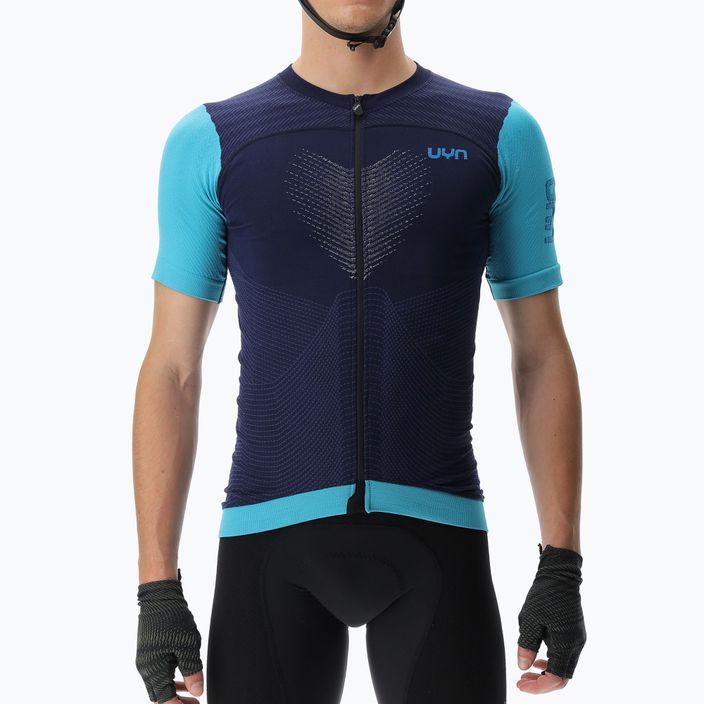 Pánský cyklistický dres UYN Garda peacot/blue radiance