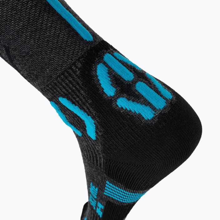 Pánské lyžařské ponožky UYN Ski One Merino anthracite/turquoise 5