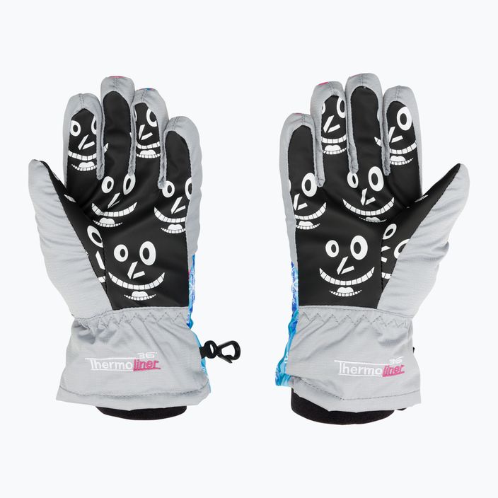 Level Lucky šedé dětské lyžařské rukavice 2