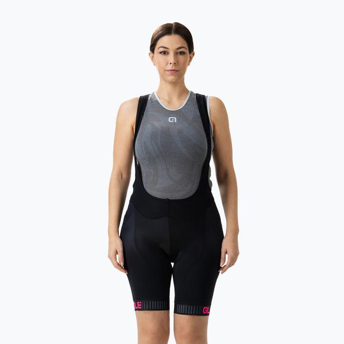 Dámské cyklistické šortky ALÉ Pantalone C/B Traguardo bibshort black/pink L11551518 3