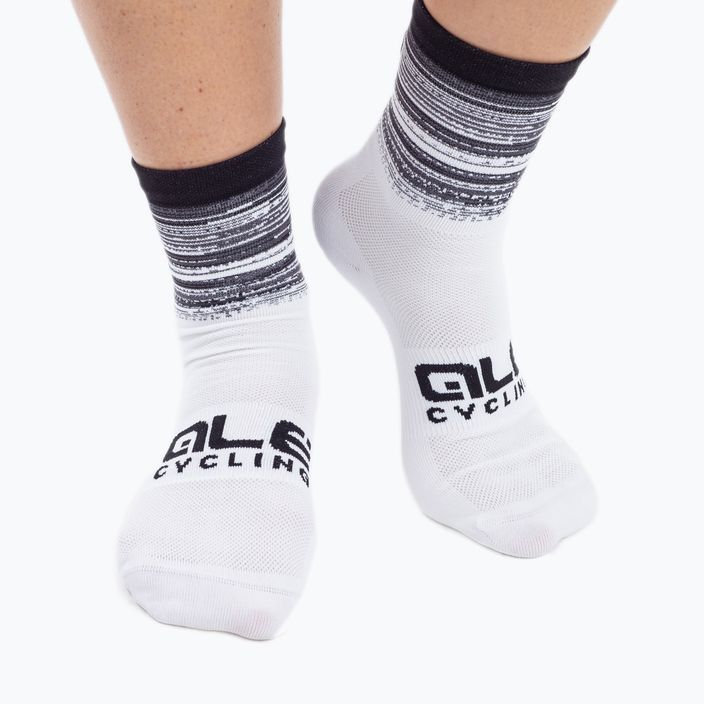 Alé Scanner cyklistické ponožky černobílé L21181400 4