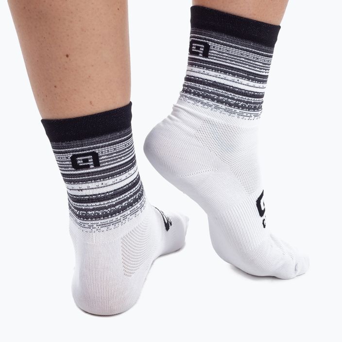 Alé Scanner cyklistické ponožky černobílé L21181400 5