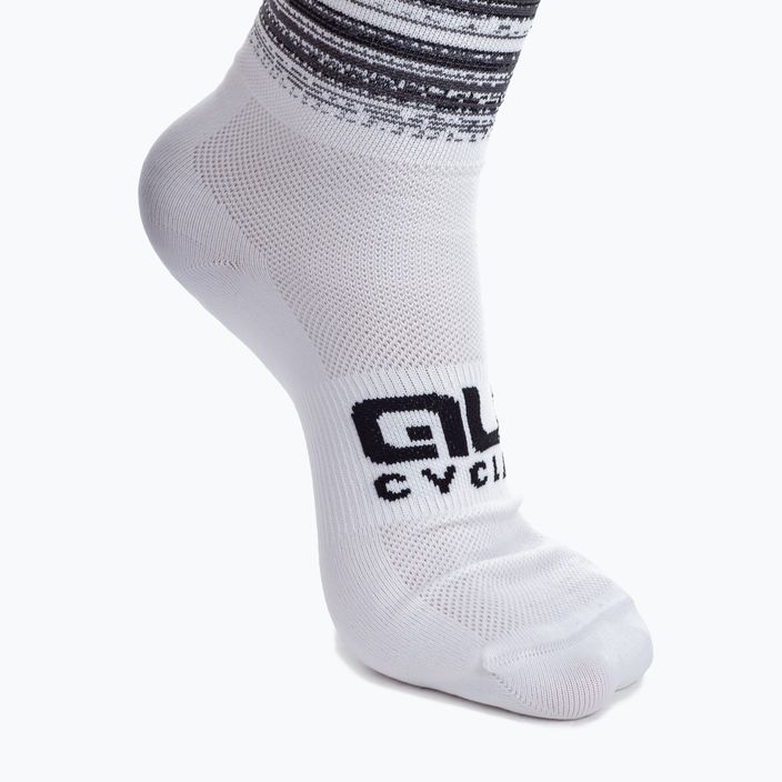 Alé Scanner cyklistické ponožky černobílé L21181400 6