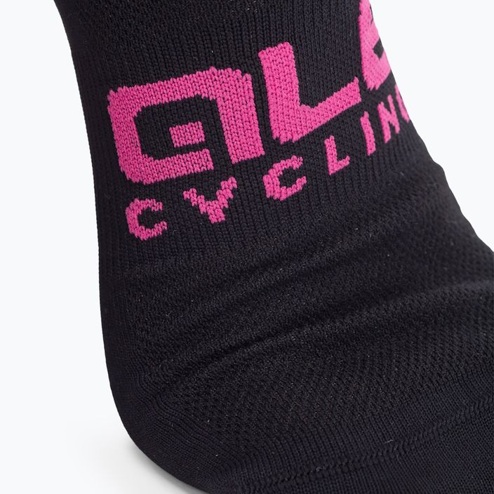 Cyklistické ponožky Alé Scanner černo-růžové L21181543 7