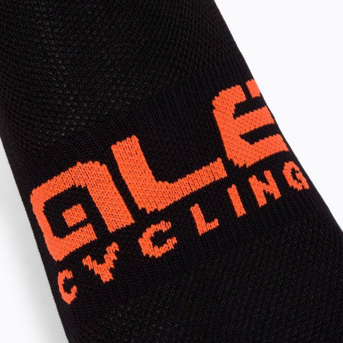Alé Scanner cyklistické ponožky černo-oranžové L21181529 3