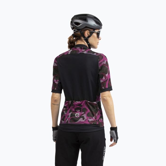 Dámský cyklistický dres Alé Woodland black/purple L22185494 2