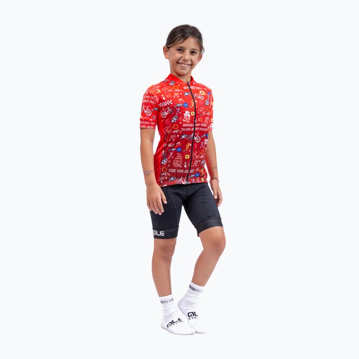 Dětský cyklistický dres Alé Maglia Mc Vibes červený L22228405 4