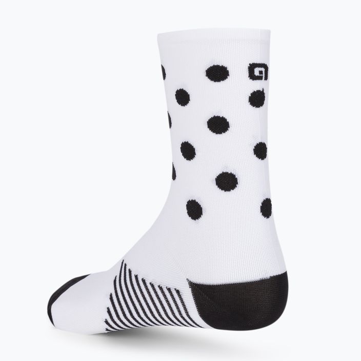 Alé Bubble bílé ponožky na kolo L22229400 2