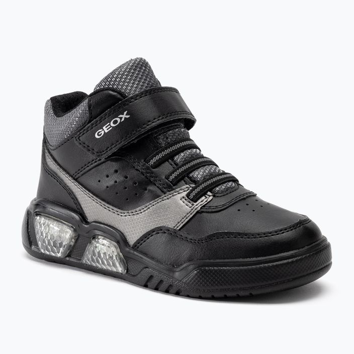 Dětské boty Geox Illuminus black/dark grey