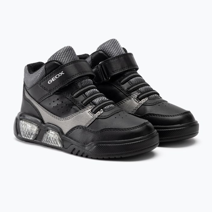 Dětské boty Geox Illuminus black/dark grey 4