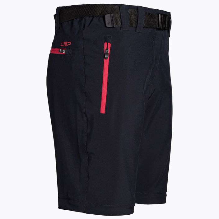 Dámské trekové kalhoty CMP Zip Off černo-růžové 3T51446/05UG 3