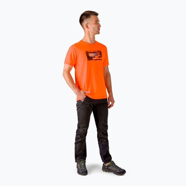 Pánské trekingové tričko CMP oranžové 30T5057/C706 2