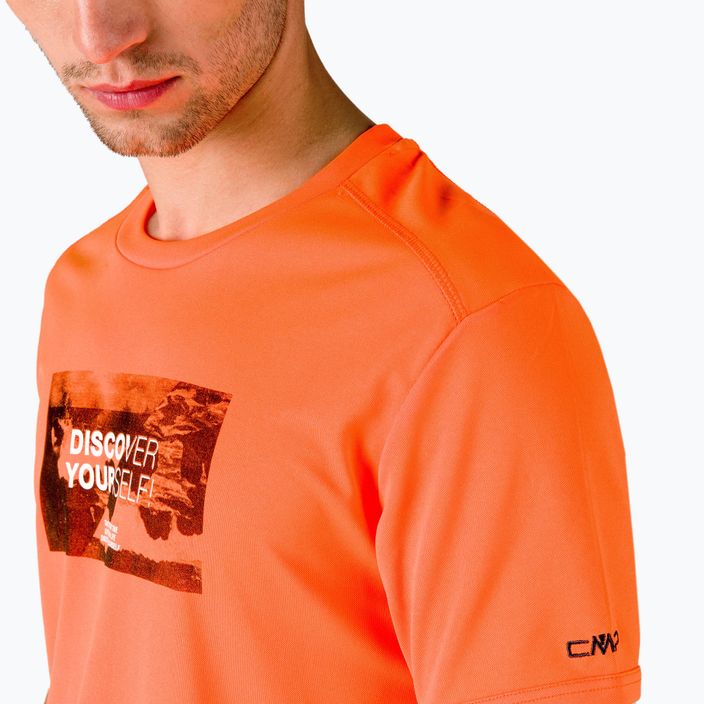 Pánské trekingové tričko CMP oranžové 30T5057/C706 4