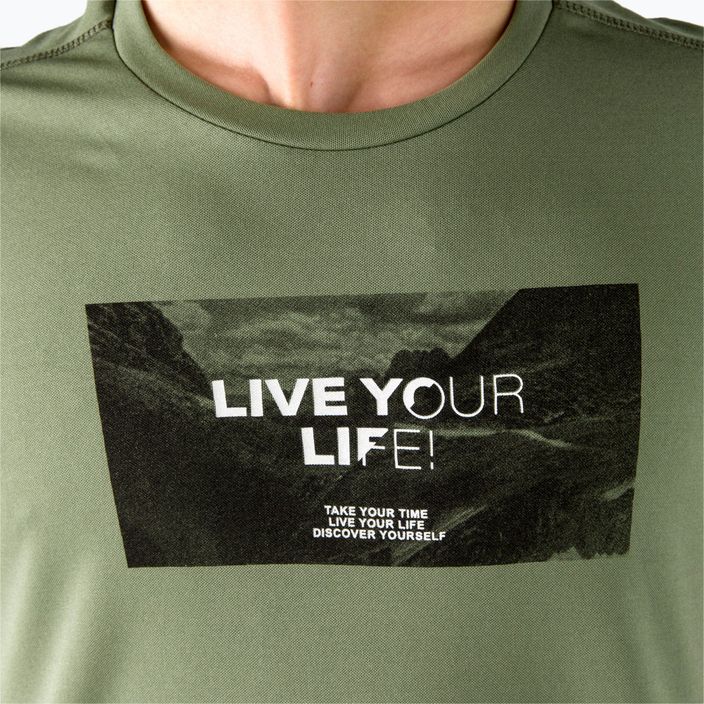 Pánské trekingové tričko CMP zelené 30T5057/F832 4