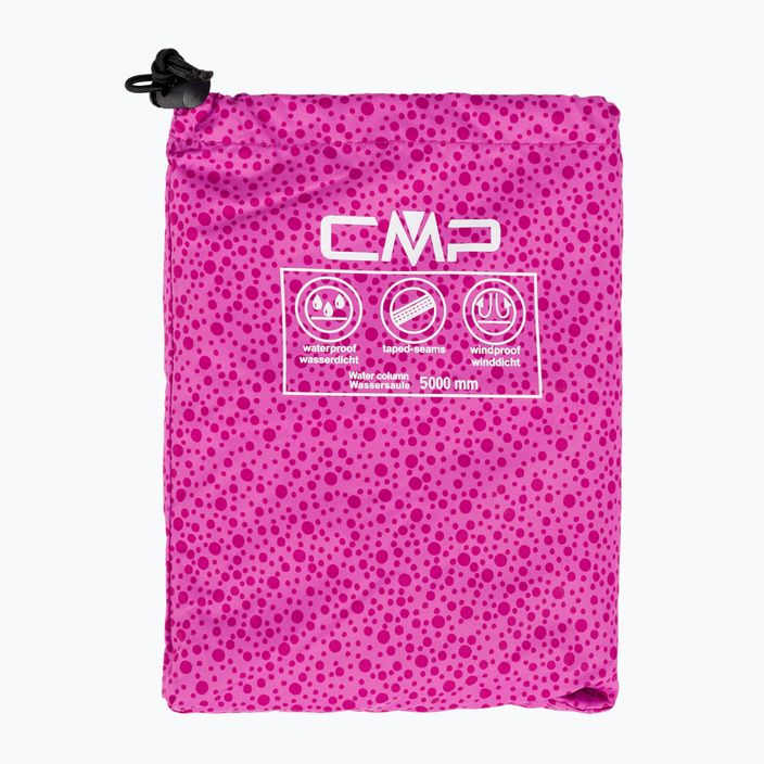 Dětská nepromokavá bunda CMP Rain Fix tmavě růžová 31X7295/H786 6