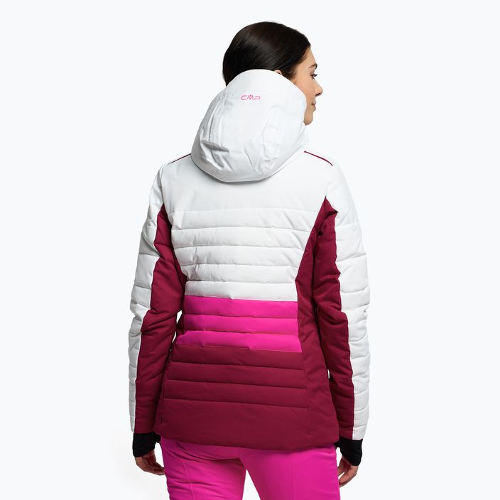 Dámská lyžařská bunda CMP růžovo-bílá 31W0226/A001 4